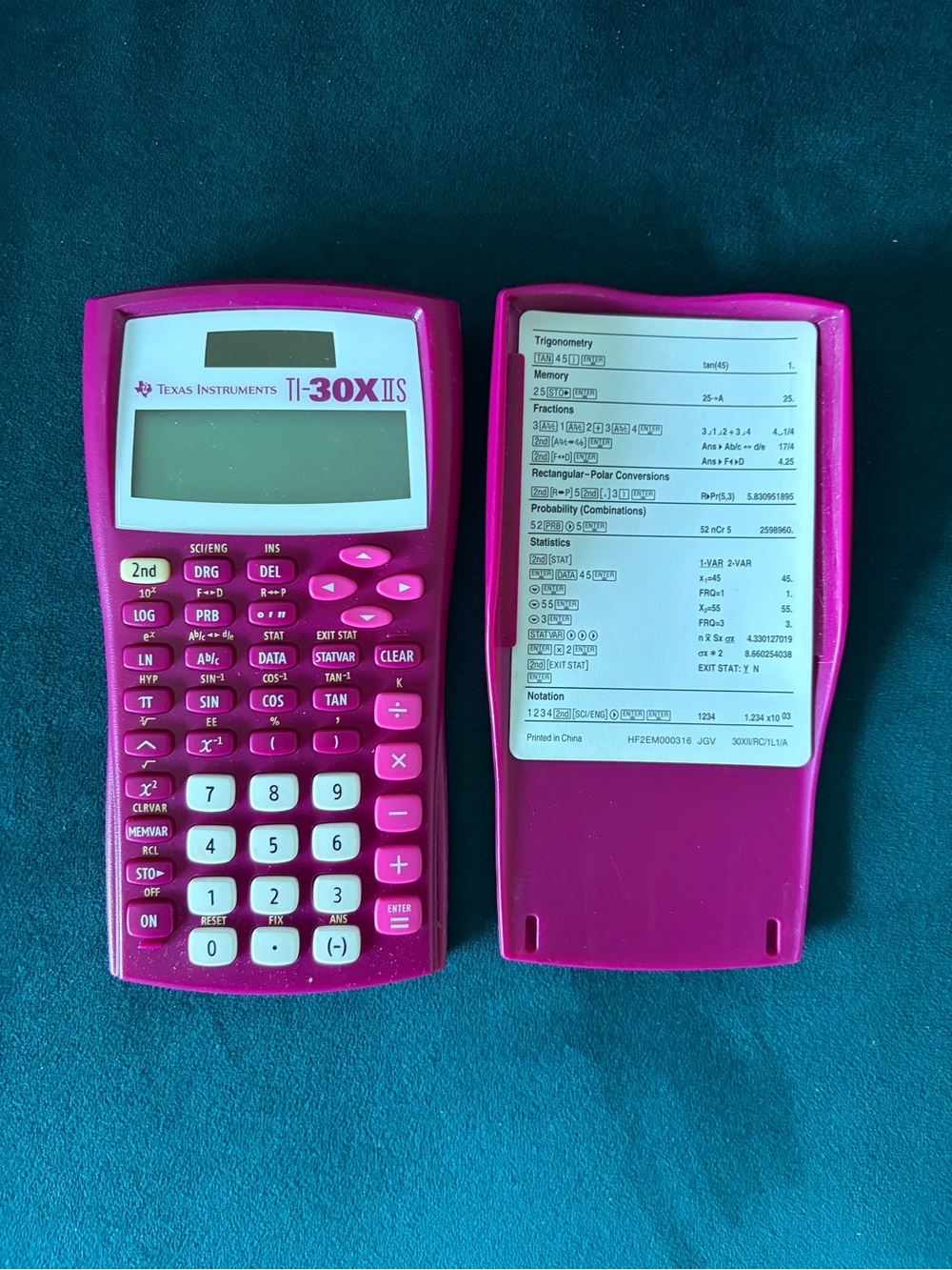 Texas Instruments TI-30X IIS Scientific Calculator - Pink